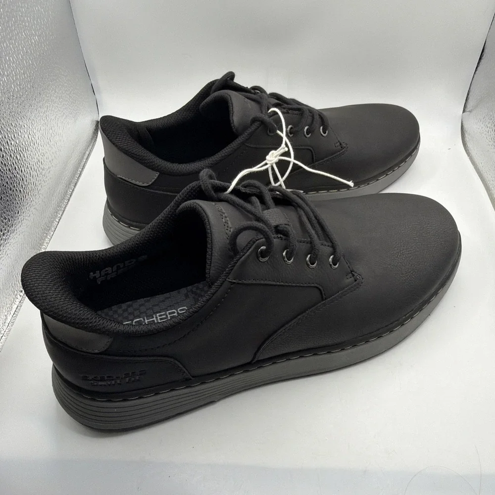 Skechers‎ hands-free swift Fit men's Slip On Black No Bending Shoe. Size 8.5 New